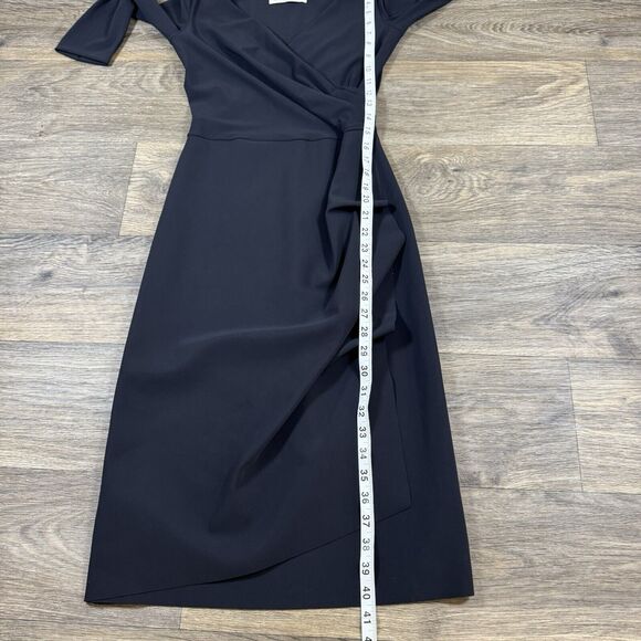 Chiara Boni La Petite Robe Florien Ruched Sheath Dress Women's 40 US 4 Black - Picture 5 of 13